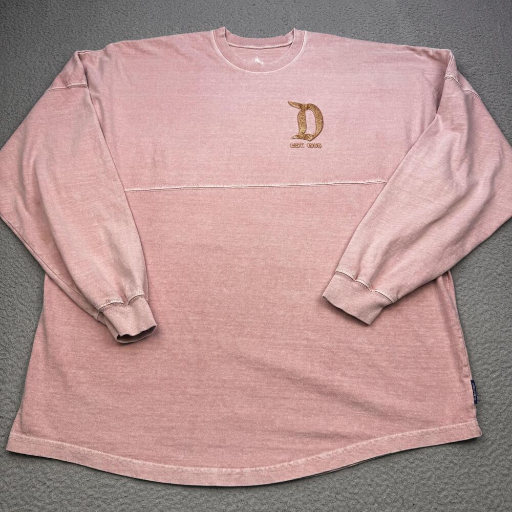 Disneyland Resort Spirit Jersey Shirt Mens Large Gold Glitter 1955 Disney Parks